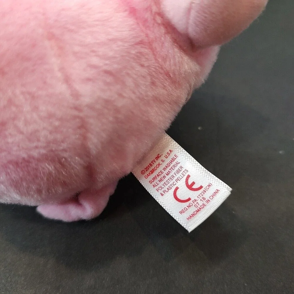 Rare Ty Beanie Boos Boo Posey the Pink Pig Plush Soft Toy 2018 Big‎ Eyes